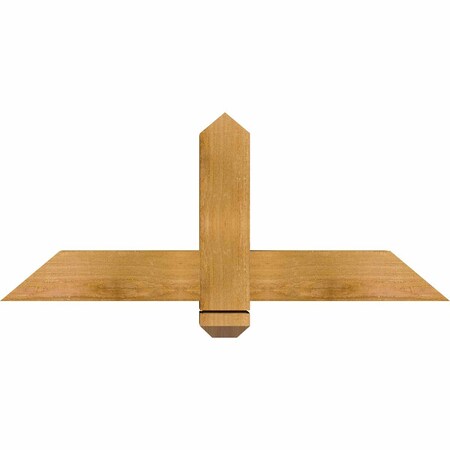 Ekena Millwork Eugene Rough Sawn Timber Gable Bracket, Western Red Cedar, 36"W x 15"H x 4"D x 4"F, 10/12 Pitch GBW036X15X0404EUG00RWR
